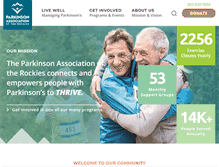 Tablet Screenshot of parkinsonrockies.org